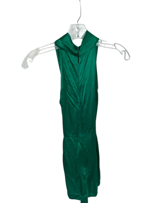 Amanda Uprichard Size XS Forest Green Silk Sleeveless Cowl Neck Front Tie Dress Forest Green / XS