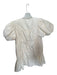 Aureum Size XS Cream Cotton Short Balloon Sleeve Front Tie Dress Cream / XS