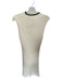 Miou Muse Size S Cream & Black Sleeveless Ribbed Mock Neck Maxi Dress Cream & Black / S