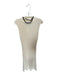 Miou Muse Size S Cream & Black Sleeveless Ribbed Mock Neck Maxi Dress Cream & Black / S