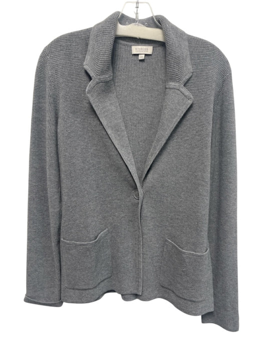 Kinross Size S Gray Cotton & Polyamide Long Sleeve Knit Single Button Cardigan Gray / S