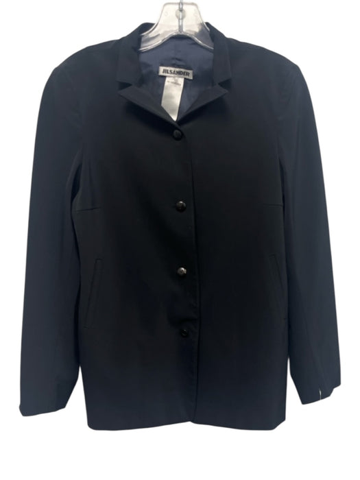 Jil Sander Size 36 Black Polyester & Spandex Buttons Blazer Jacket Black / 36