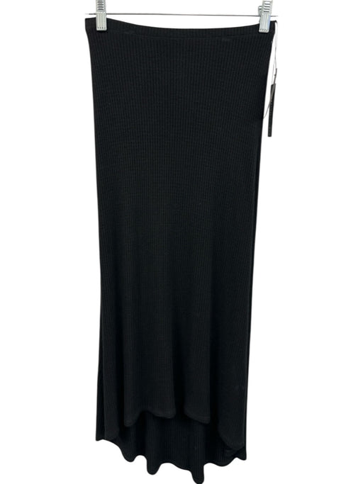 Beautiful People Size P Black Modal Blend Elastic Waistband Waffle Knit Skirt Black / P