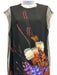 Dries Van Noten Size 36 Black & Multi Silk Sleeveless Floral Mesh Overlay Dress Black & Multi / 36