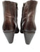 Frye Shoe Size 8B Dark Brown Leather Almond Toe Inner Side Zip Ankle Booties Dark Brown / 8B