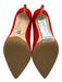 Sarah Flint Shoe Size 38.5 Red Suede leather Pointed Toe Stiletto Pumps Red / 38.5