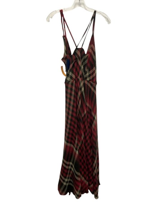 Polo Ralph Lauren Size 8 Red, Black, White Wool Blend Spaghetti Strap Wrap Dress Red, Black, White / 8