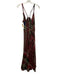 Polo Ralph Lauren Size 8 Red, Black, White Wool Blend Spaghetti Strap Wrap Dress Red, Black, White / 8