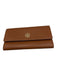 Tory Burch Camel Brown Saffiano Leather Gold hardware Monogram Bifold Wallets Camel Brown