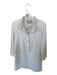 Tuckernuck Size S White Polyester Button Detail Long Sleeve Textured Dress White / S