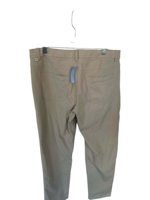 Lululemon Size 35 Khaki Polyester Blend Solid Athleisure Men's Pants Khaki / 35