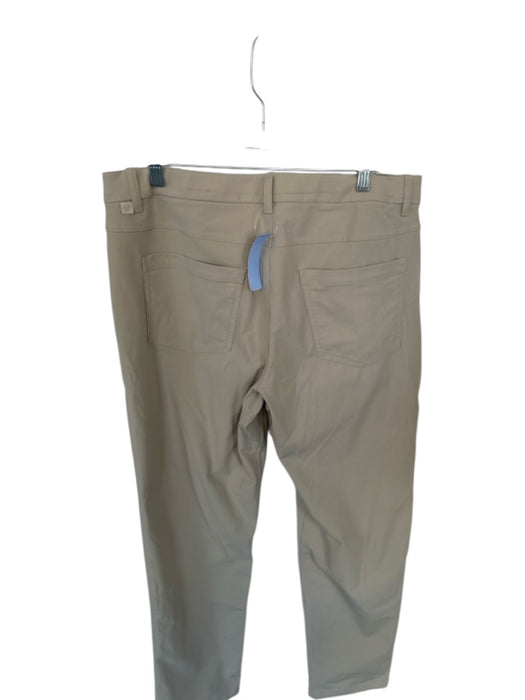 Lululemon Size 35 Khaki Polyester Blend Solid Athleisure Men's Pants Khaki / 35