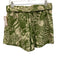 Alden Adair Size XS/M Green & White Cotton Shirred Floral Ruffles Short Set Green & White / XS/M