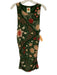 Farm Rio Size Large Green, Pink, Orange & Black Polyester Sleeveless Mesh Dress Green, Pink, Orange & Black / Large