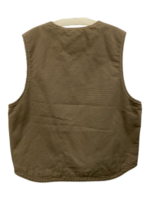 Carhartt Size L Tan Cotton Solid Vest Lined Men's Jacket Tan / L