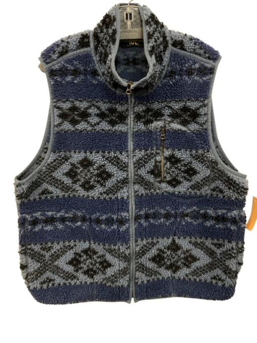 RRL Size XL Blue Synthetic Western Vest Men's Jacket Blue / XL