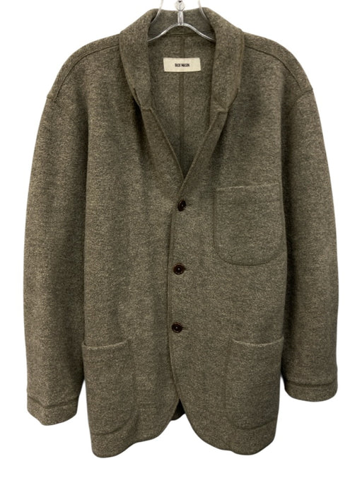 Buck Mason Size L Gray Cotton Blend Solid 2 Button Men's Jacket Gray / L