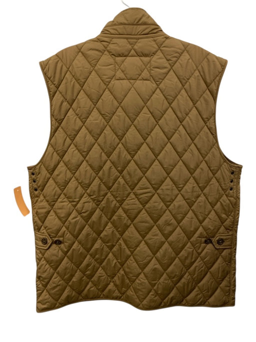 Polo Size L Tan Synthetic Quilted Vest Men's Jacket Tan / L