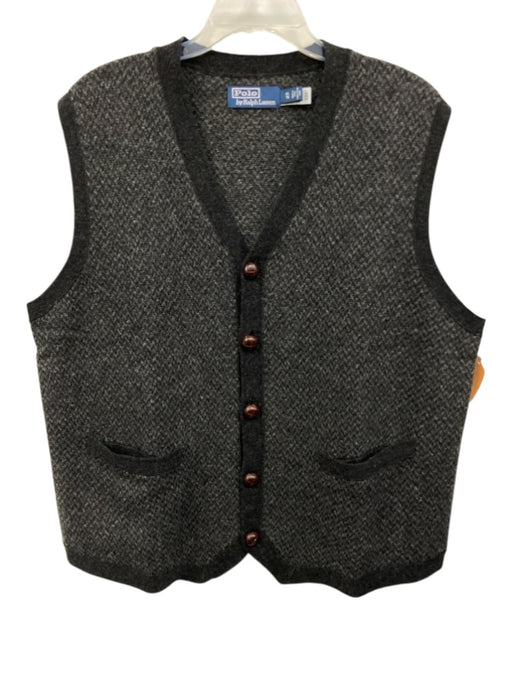 Polo Size XL Gray Wool Blend Micro Vest Men's Sweater Gray / XL