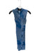 Zara Size XS Blue Polyester Mesh Tie Dye Rouched Maxi Dress Blue / XS