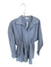 Olivaceous Size S Blue & White Cotton Striped Snap Button Sinch Waist Top Blue & White / S