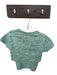 Mad Happy Size M Green Cotton Heathered Knit Cropped Pencil Skirt Set Green / M
