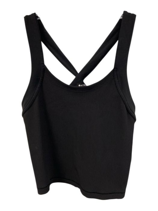 Athleta Size S Black Synthetic Cross Back Athletic Top Black / S