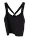 Athleta Size S Black Synthetic Cross Back Athletic Top Black / S