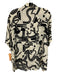 Dissh Size 6 Black & White Viscose Abstract Button Up & Collar Pants Set Black & White / 6