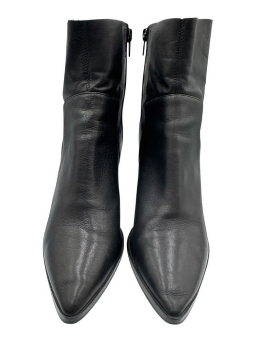 Tony Bianco Shoe Size 9.5 Black Leather Bootie Style Zip Up Pointed Toe Shoes Black / 9.5