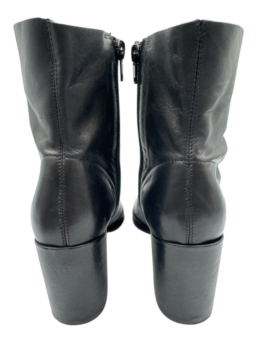 Tony Bianco Shoe Size 9.5 Black Leather Bootie Style Zip Up Pointed Toe Shoes Black / 9.5