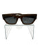 Vehla Brown Acetate Rectangular Sunglasses Brown