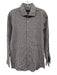 Boss Size 16.5 White, Gray & Blue Print Cotton Plaid Men's Long Sleeve Shirt White, Gray & Blue Print / 16.5
