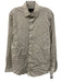 Bugatchi Size 15.5 White, Brown & Blue Cotton All Over Print Long Sleeve Shirt White, Brown & Blue / 15.5