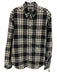 Todd Snyder Size M Black, Gray & White Cotton Plaid Men's Long Sleeve Shirt Black, Gray & White / M