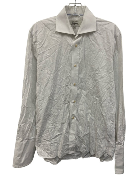 Todd Snyder Size 15.5 White Cotton Paisley Button Down Men's Long Sleeve Shirt White / 15.5