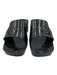 Gucci Shoe Size 38 Black Rubber embossed logo Block heel Sandals Black / 38