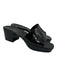 Gucci Shoe Size 38 Black Rubber embossed logo Block heel Sandals Black / 38
