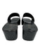 Gucci Shoe Size 38 Black Rubber embossed logo Block heel Sandals Black / 38