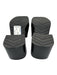 Gucci Shoe Size 38 Black Rubber embossed logo Block heel Sandals Black / 38
