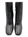 Off White Shoe Size 39 Black Leather Stiletto Metal Heel Side Zip Booties Black / 39