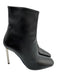 Off White Shoe Size 39 Black Leather Stiletto Metal Heel Side Zip Booties Black / 39