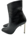 Off White Shoe Size 39 Black Leather Stiletto Metal Heel Side Zip Booties Black / 39