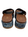 Gucci Shoe Size 36 Blue & Brown Canvas & Leather Slides Open Toe Sandals Blue & Brown / 36