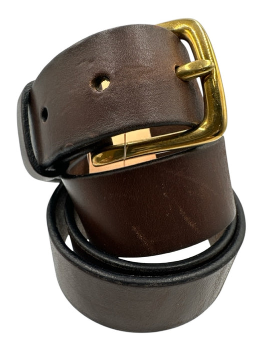 Sid Mashburn Brown Leather Solid Men's Belt Brown