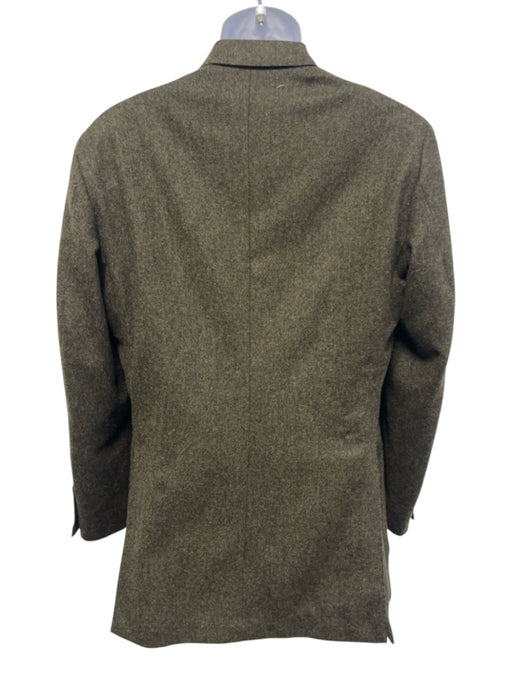 Sid Mashburn Olive Green Wool Solid 3 button Men's Blazer Olive Green / Est 50