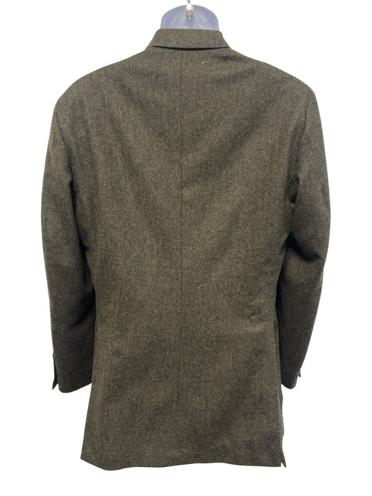 Sid Mashburn Olive Green Wool Solid 3 button Men's Blazer Olive Green / Est 50