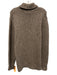 Altea Size Est XL Brown & White Cashmere Turtle Neck Men's Sweater Brown & White / Est XL