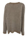 Altea Size Est L Brown Wool Solid Crewneck Men's Sweater Brown / Est L