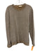 Altea Size Est L Brown Wool Solid Crewneck Men's Sweater Brown / Est L